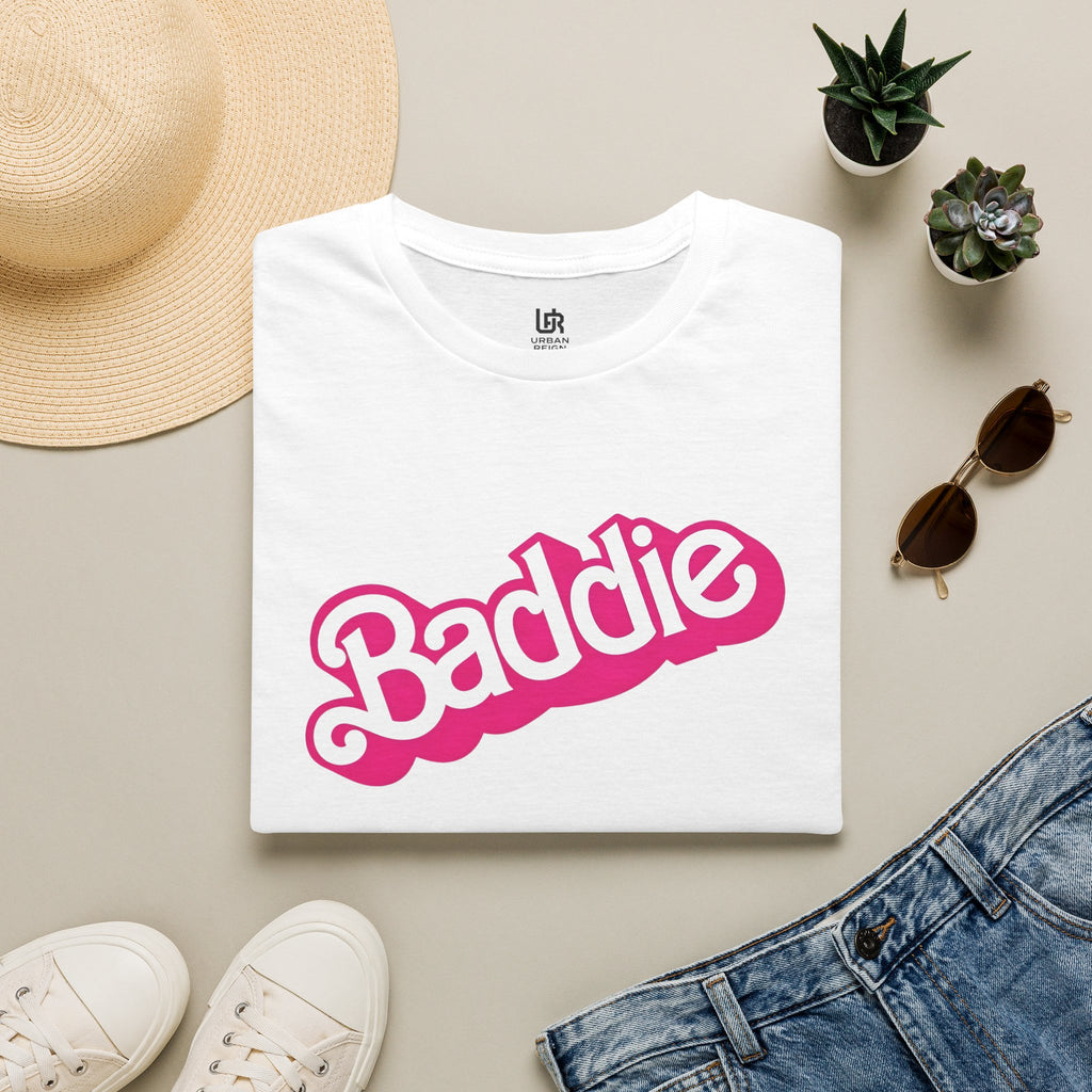 Baddie Graphic T-Shirt — Retro Pink Script Tee
