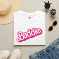 Baddie Graphic T-Shirt — Retro Pink Script Tee