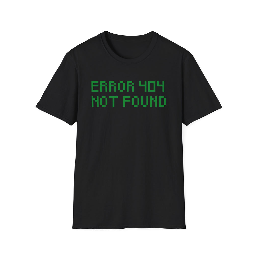 Error 404 Not Found T-Shirt — Funny Retro Computer Tech Tee