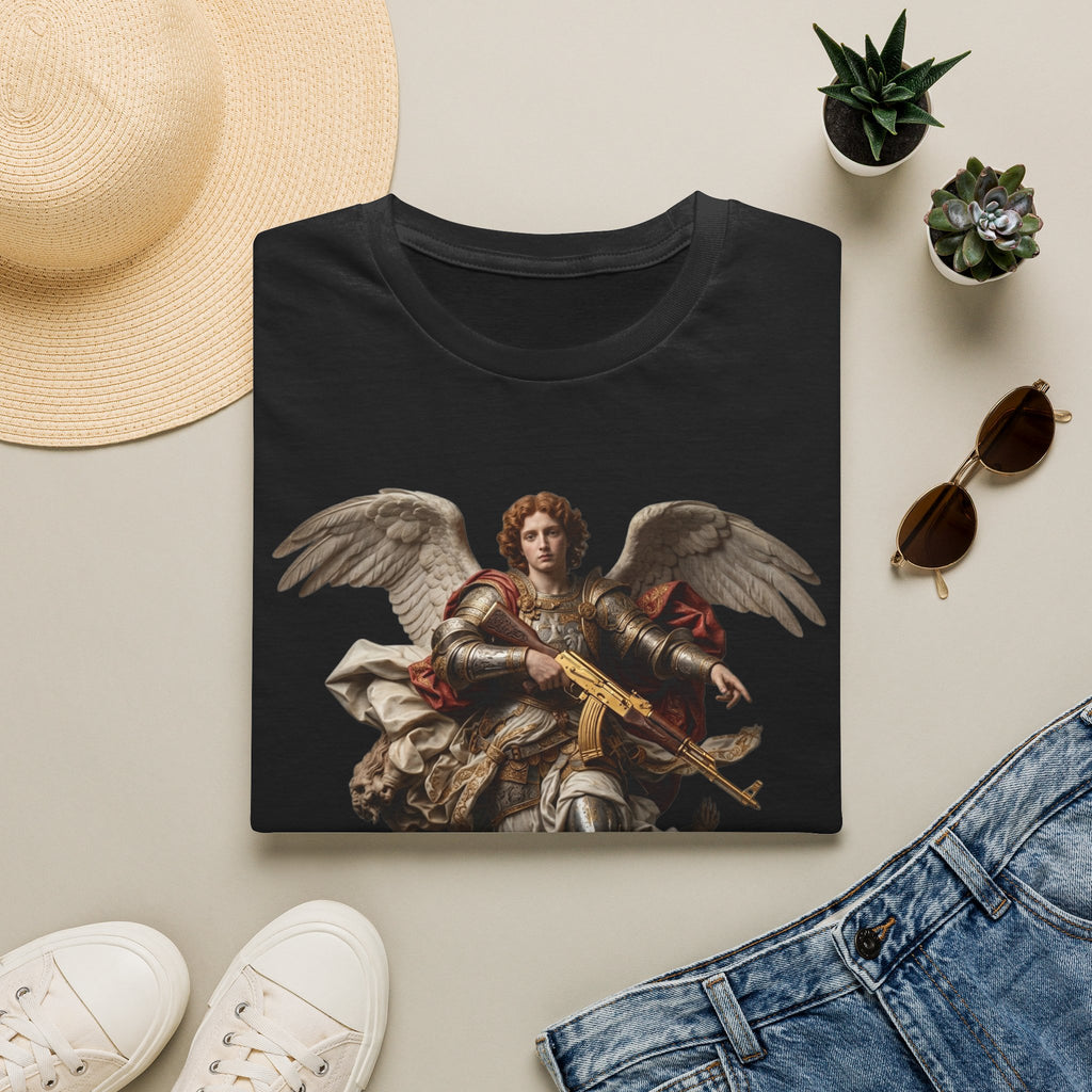 Archangel Michael T-Shirt — Baroque Angel with Golden Sword Graphic