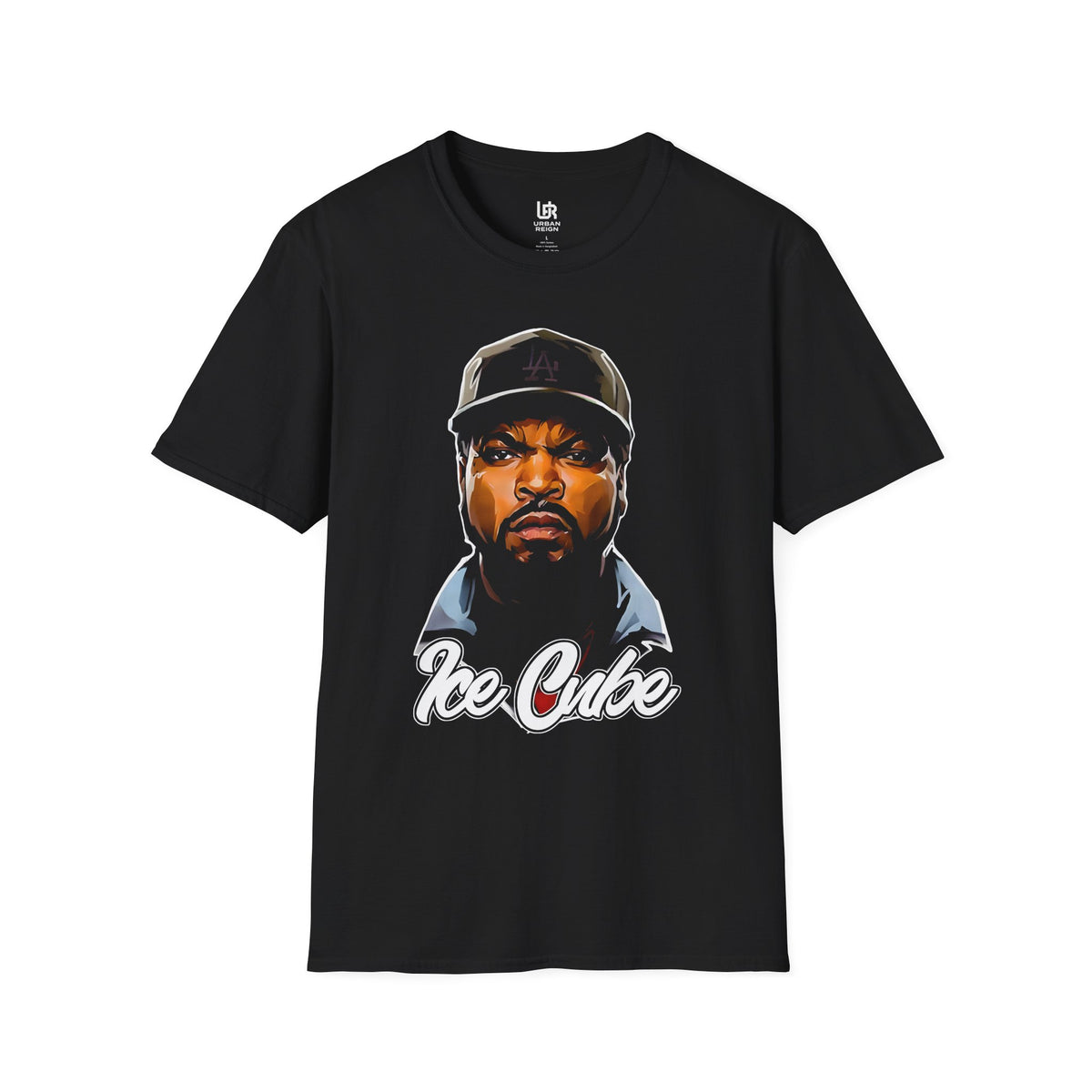 Portrait Graphic T-Shirt — 'Ice Cube' Script Design