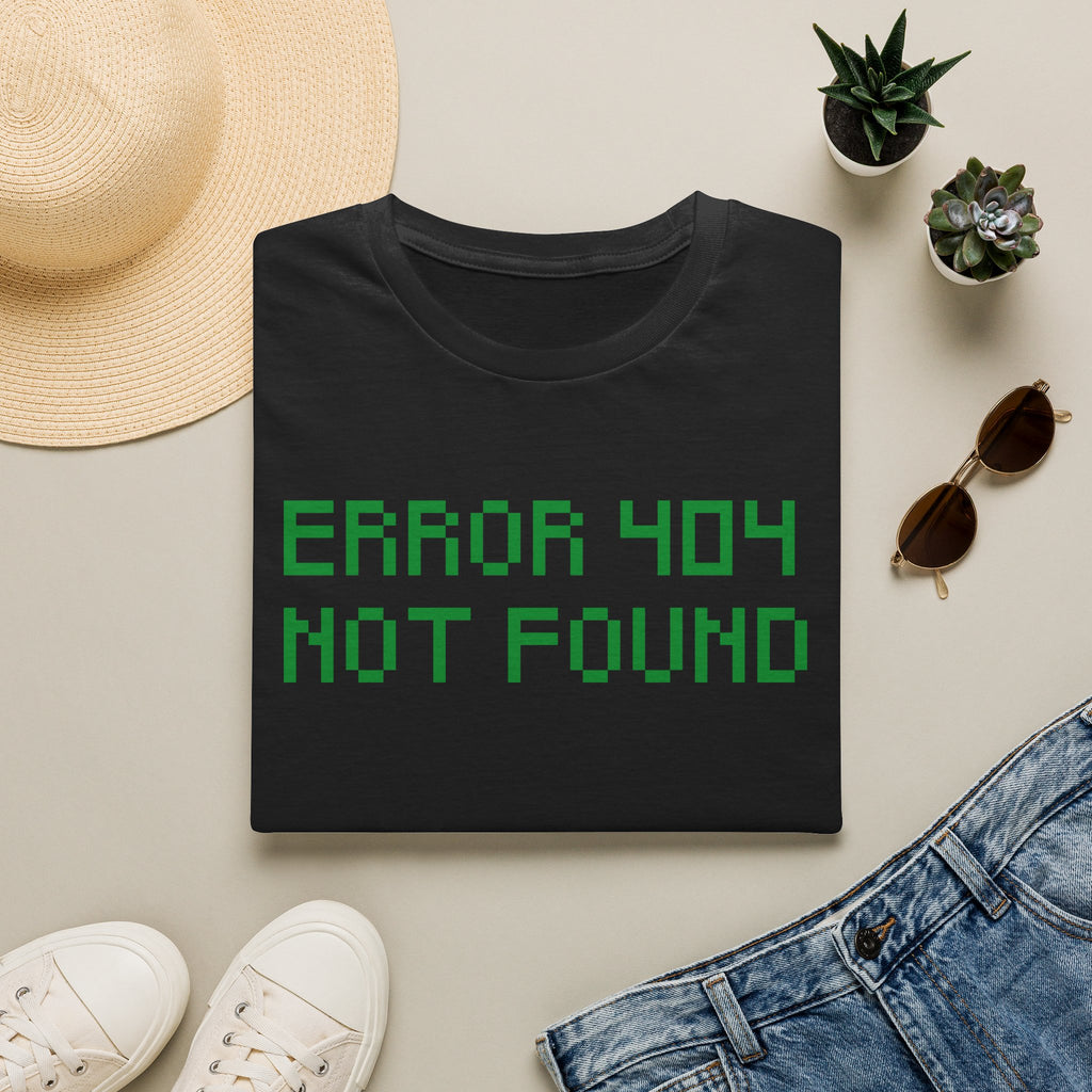 Error 404 Not Found T-Shirt — Funny Retro Computer Tech Tee
