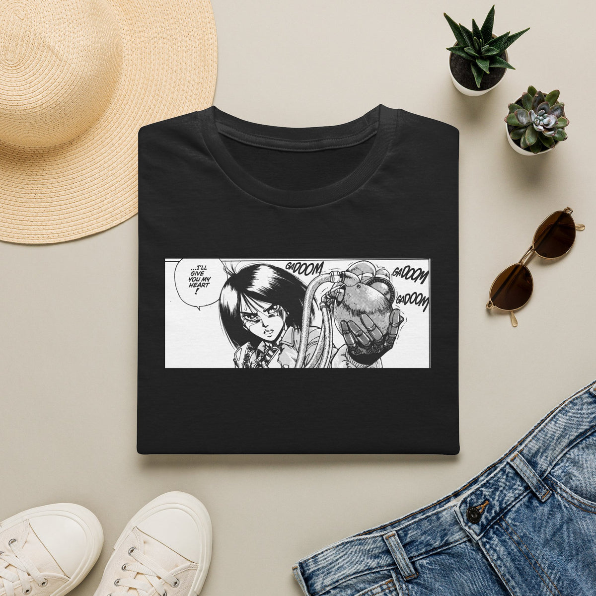 Manga Panel T-Shirt — 'It's My Problem' Black Graphic Tee