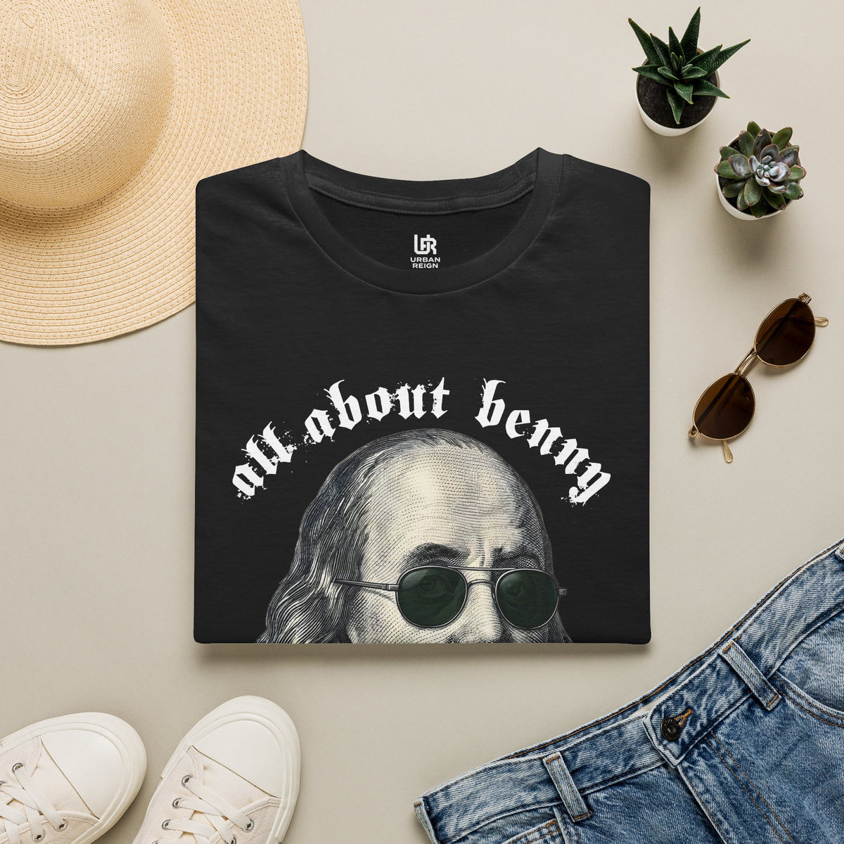 T-Shirt — All About Benny Benjamin Franklin Graphic Tee