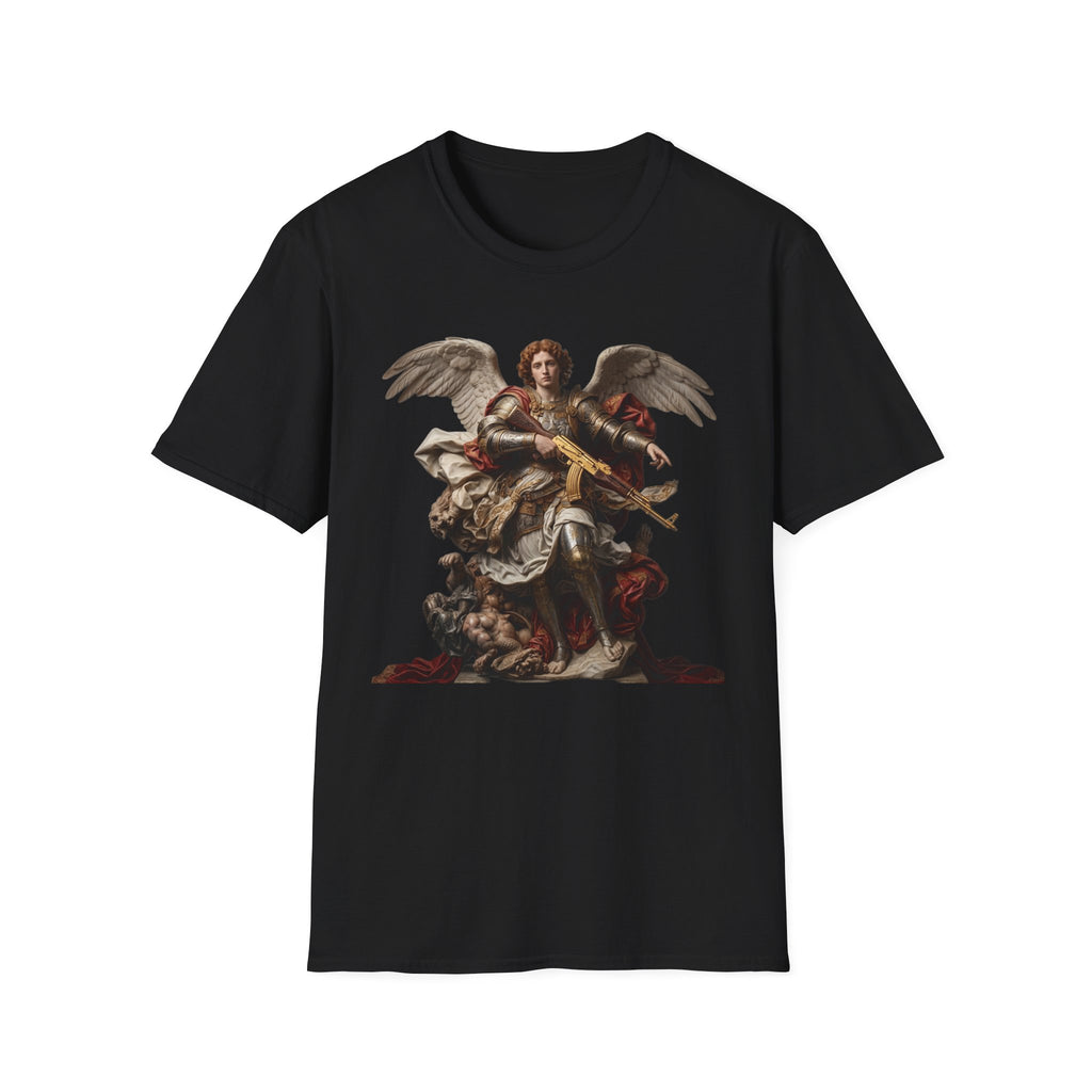 Archangel Michael T-Shirt — Baroque Angel with Golden Sword Graphic