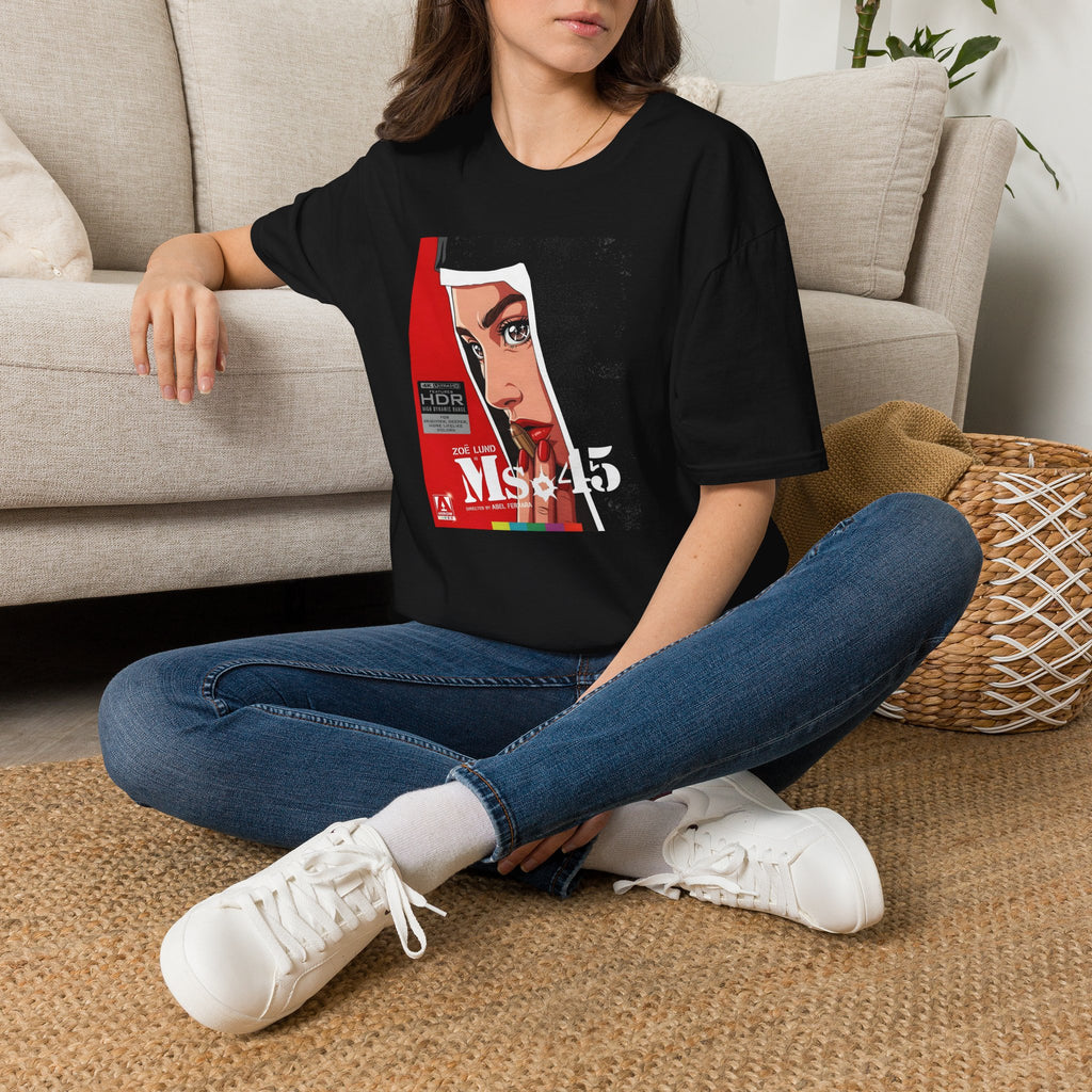 Ms.45 Retro Pop Art T‑Shirt — Bold Graphic Femme Fatale Tee