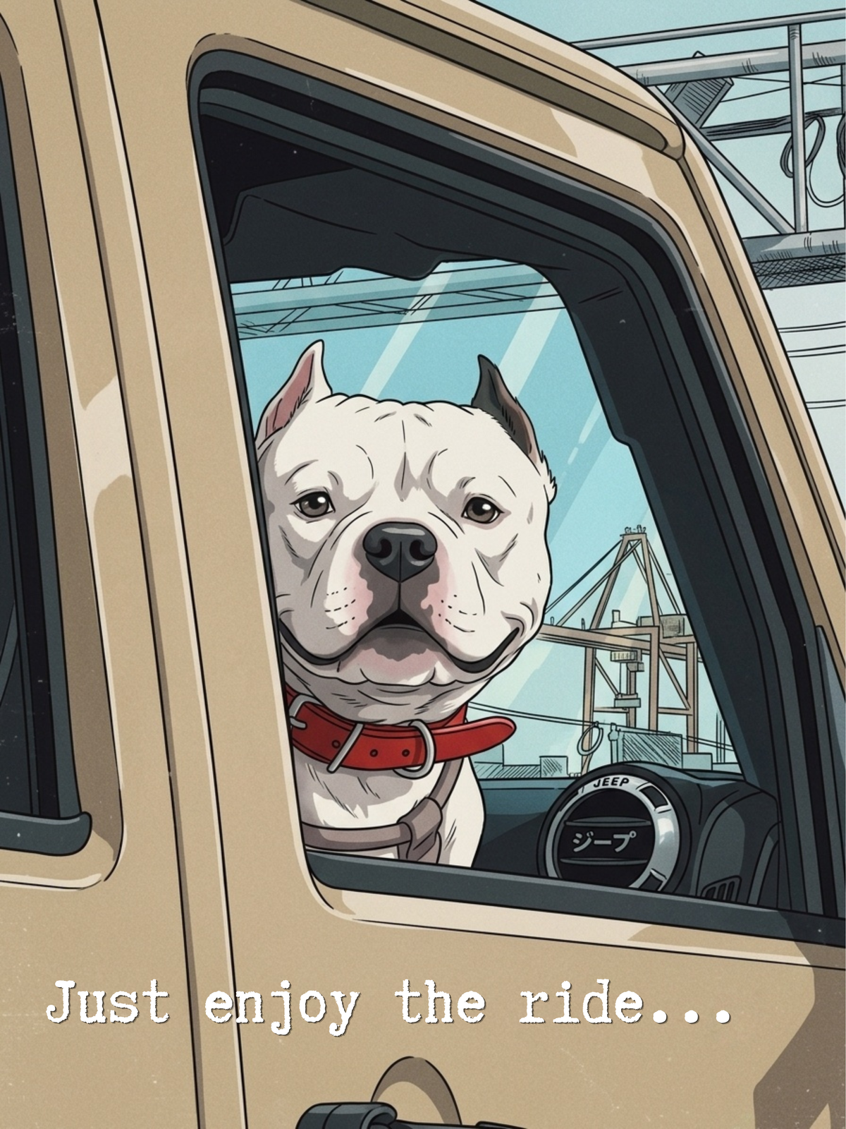 Bulldog on the Road - Digital Download