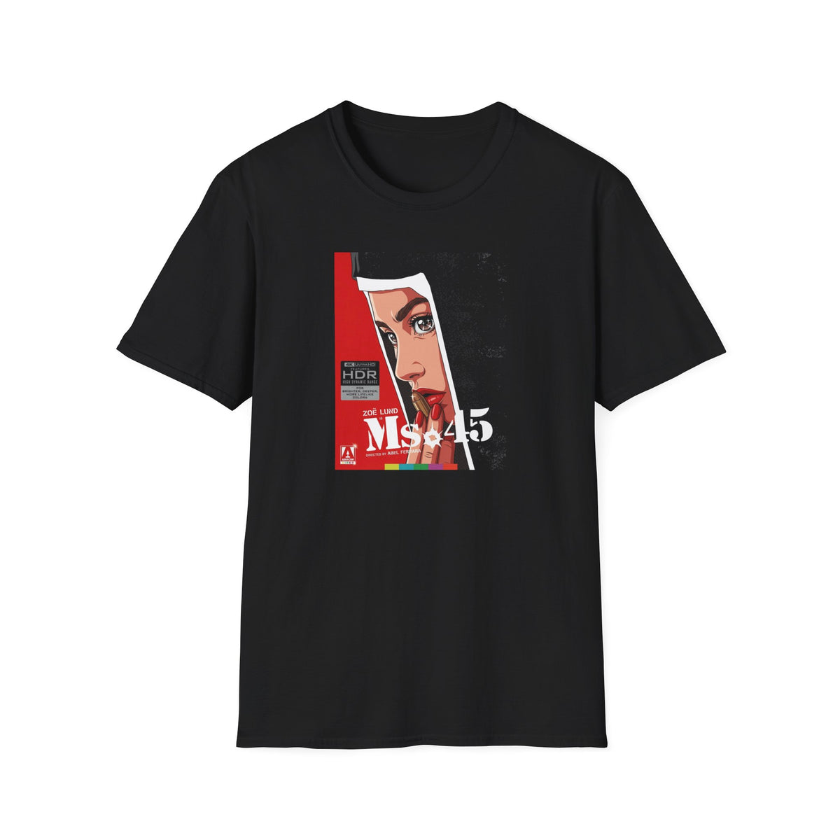 Ms.45 Retro Pop Art T‑Shirt — Bold Graphic Femme Fatale Tee