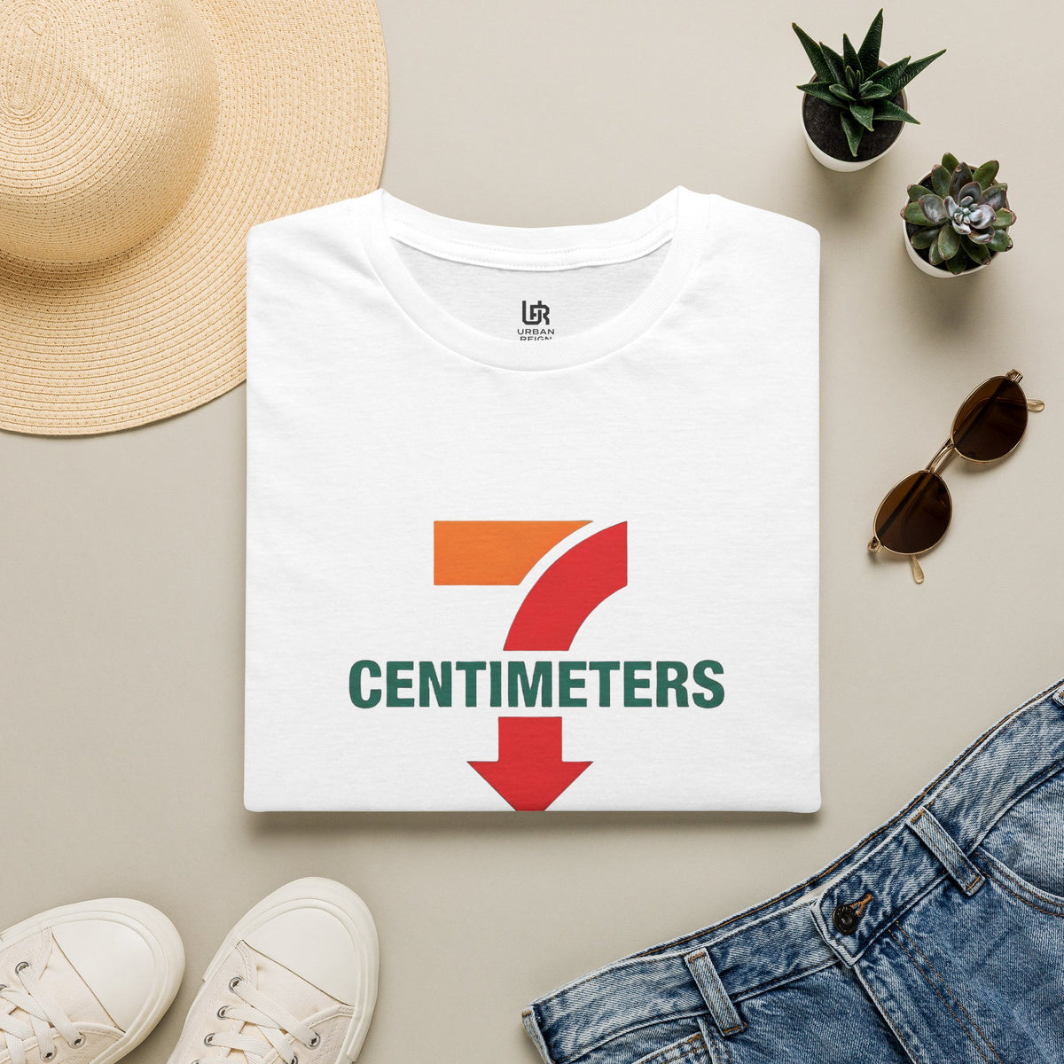 7 Centimeters Graphic T-Shirt — Bold Retro Number Tee