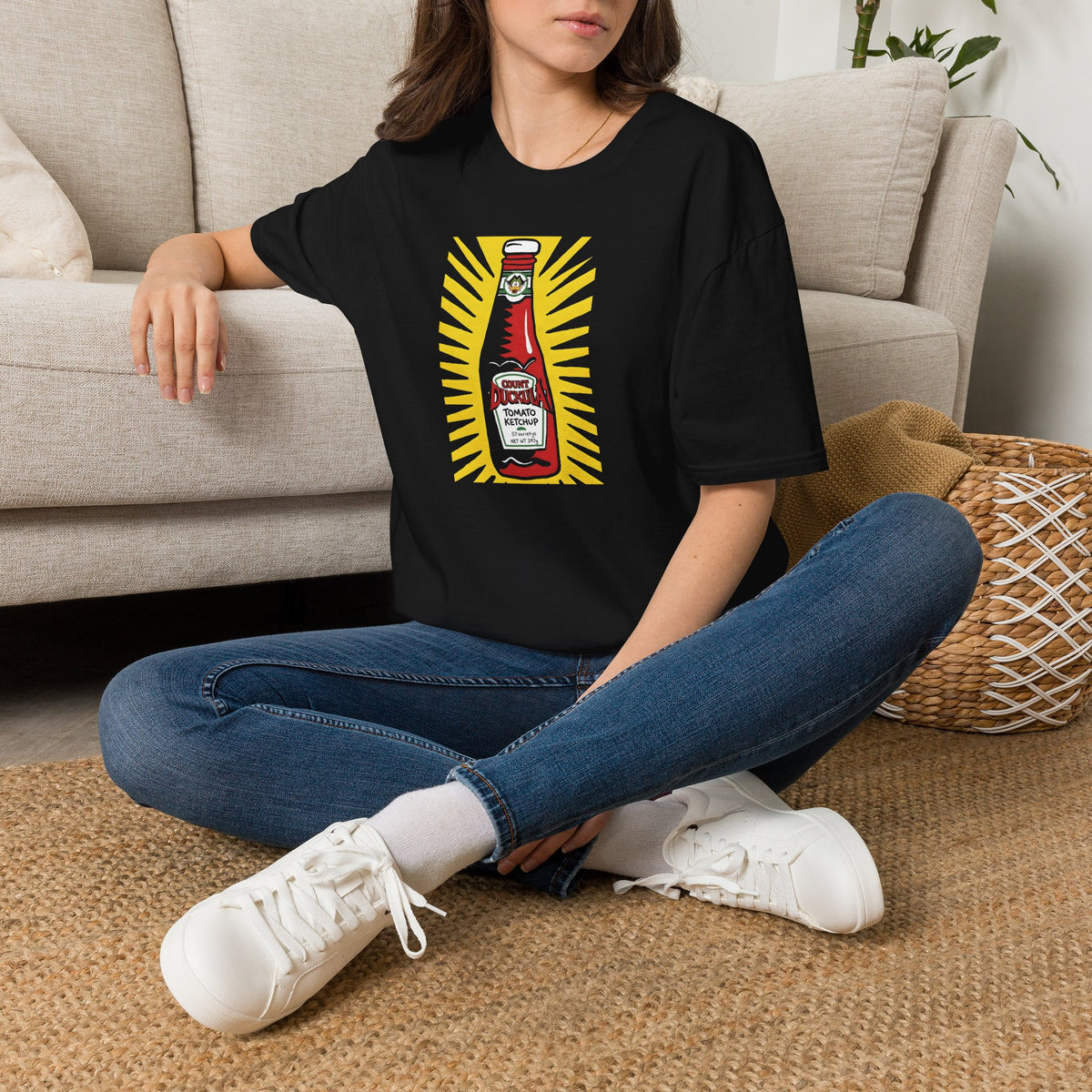 Tomato Ketchup Bottle Graphic T-Shirt