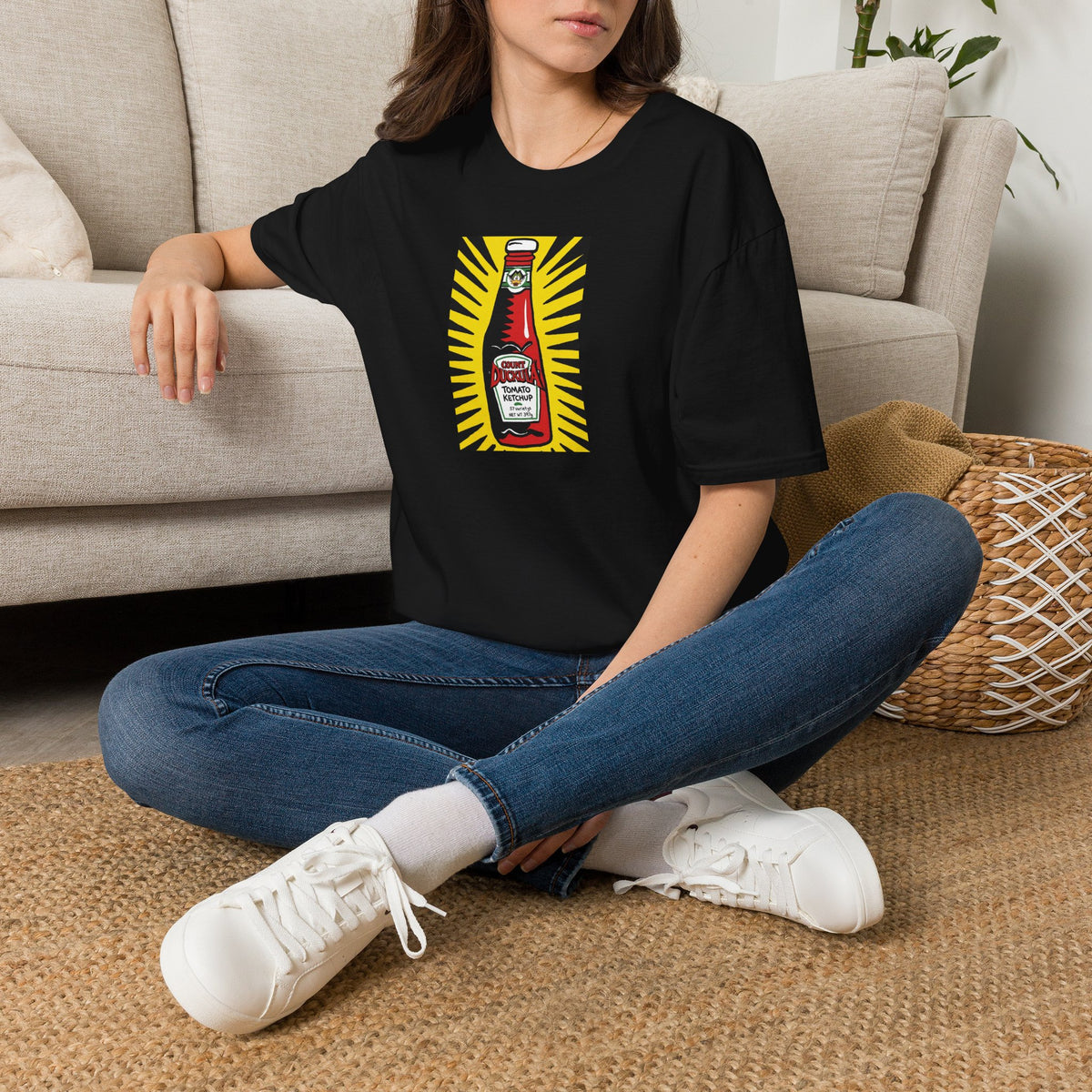 Tomato Ketchup Bottle Graphic T-Shirt