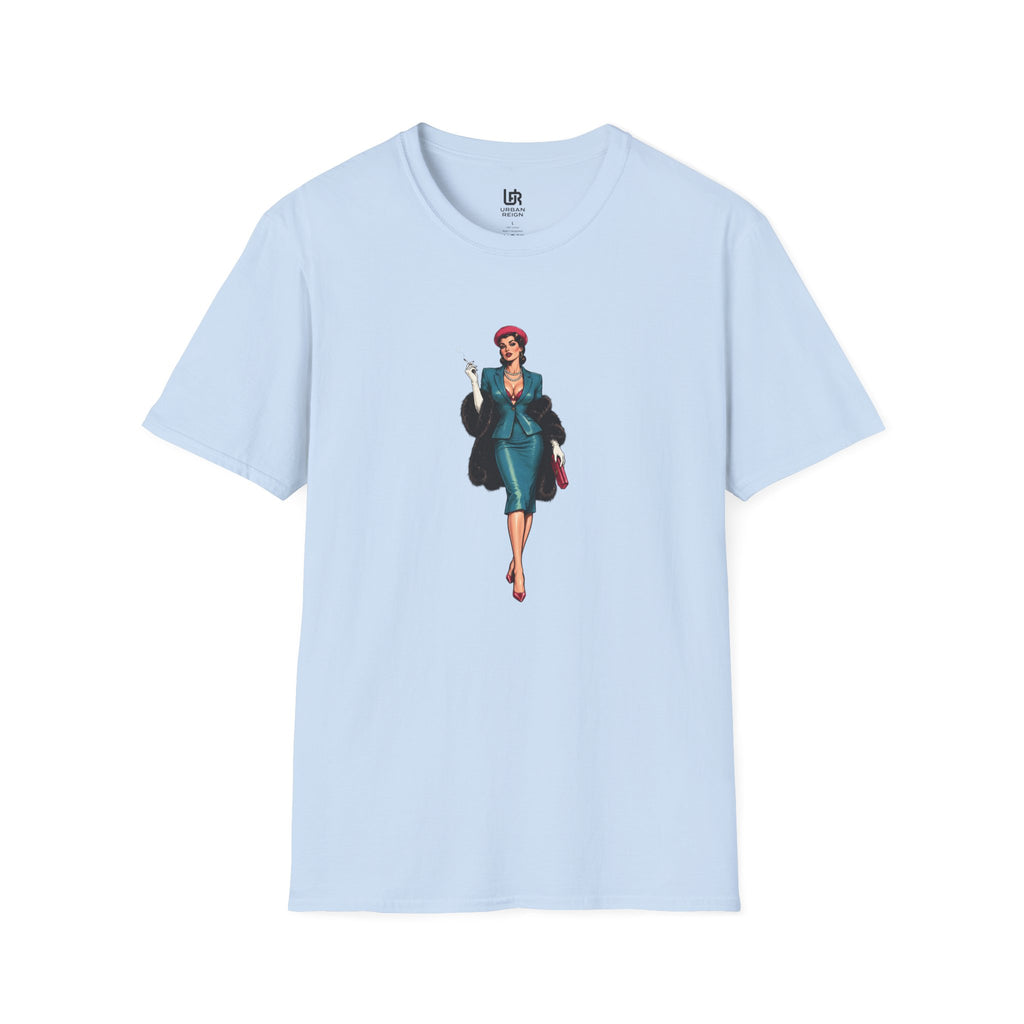 La Dama T-Shirt — Retro Glam Lady Illustration Tee