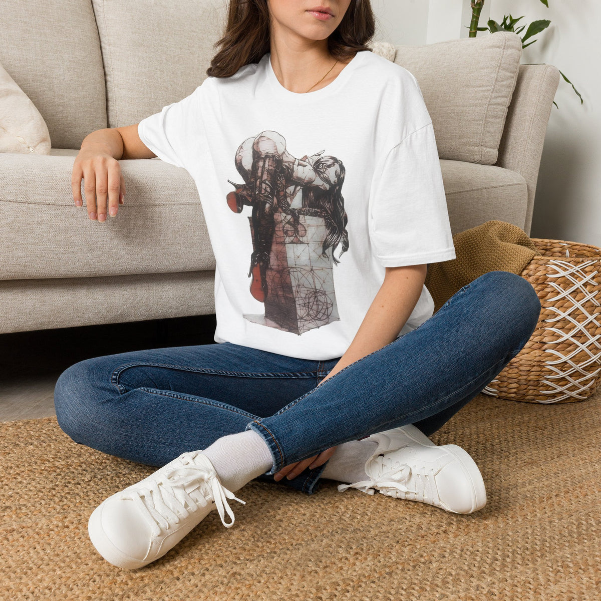 T-Shirt — Dark Romantic Violinist Illustration Graphic Tee