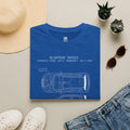 Runner956 Blueprint Series Car T-Shirt — Vintage Automotive Top-Down Diagram Tee