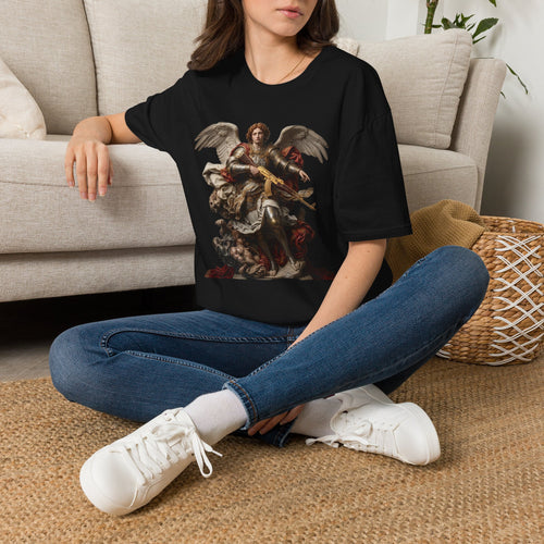 Archangel Michael T-Shirt — Baroque Angel with Golden Sword Graphic