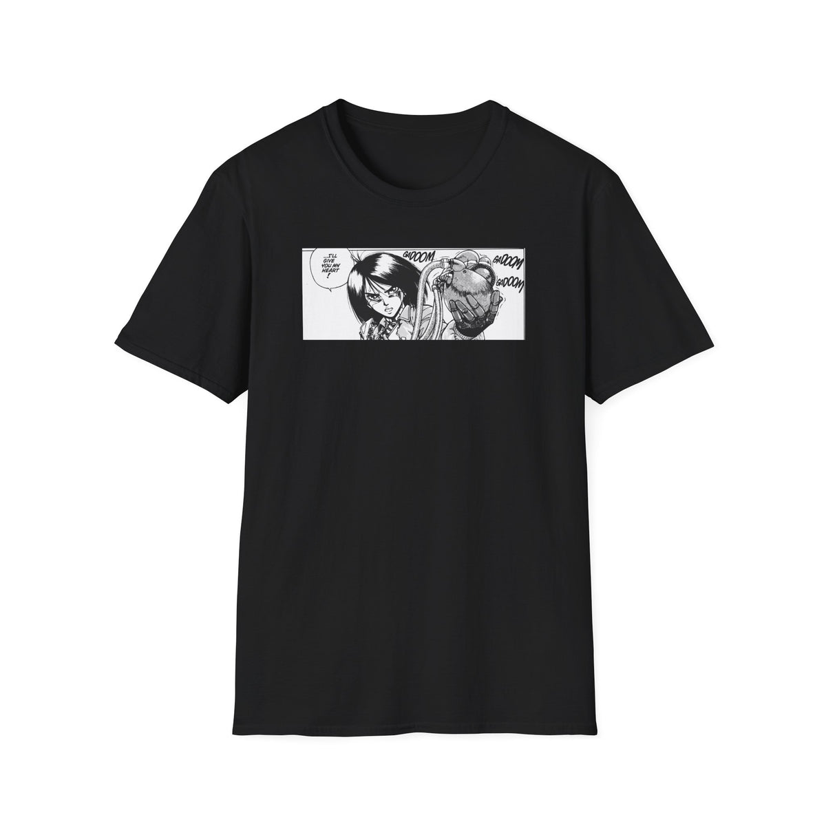 Manga Panel T-Shirt — 'It's My Problem' Black Graphic Tee