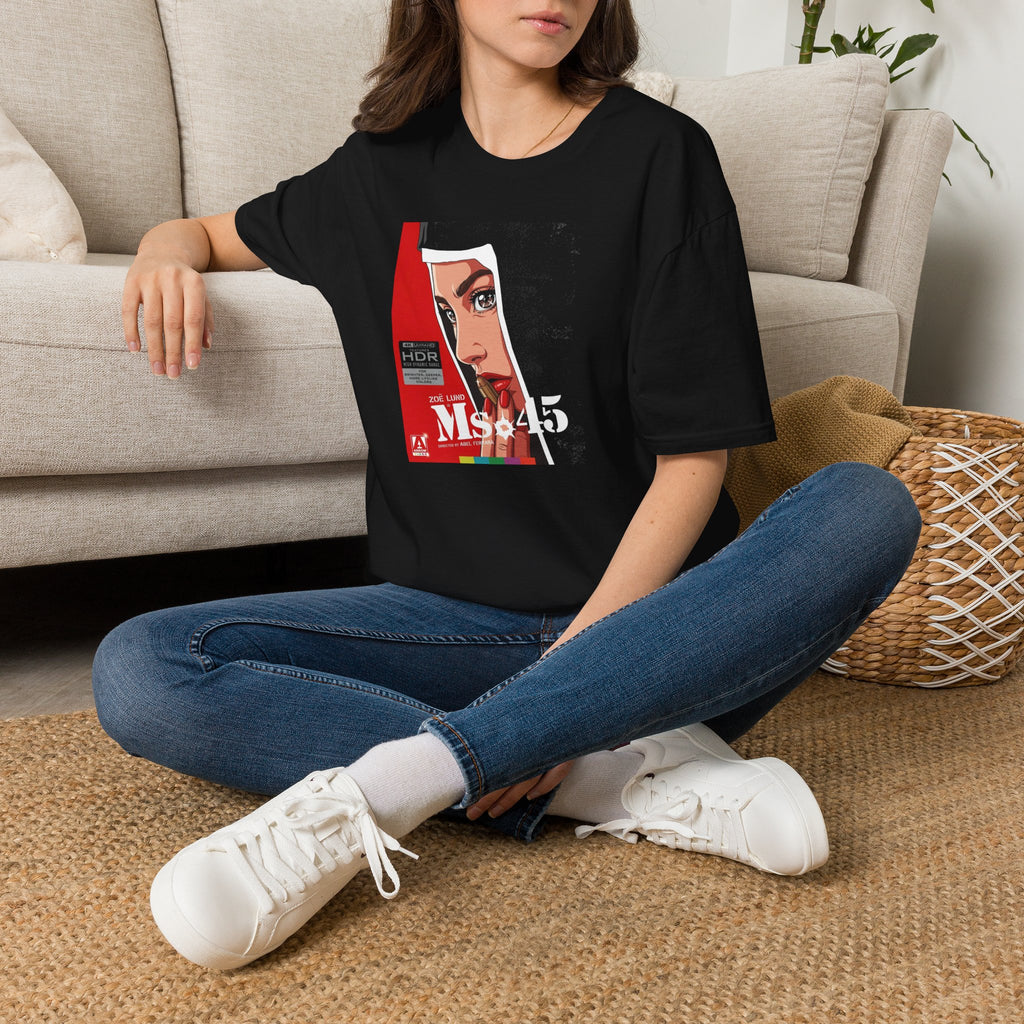 Ms.45 Retro Pop Art T‑Shirt — Bold Graphic Femme Fatale Tee