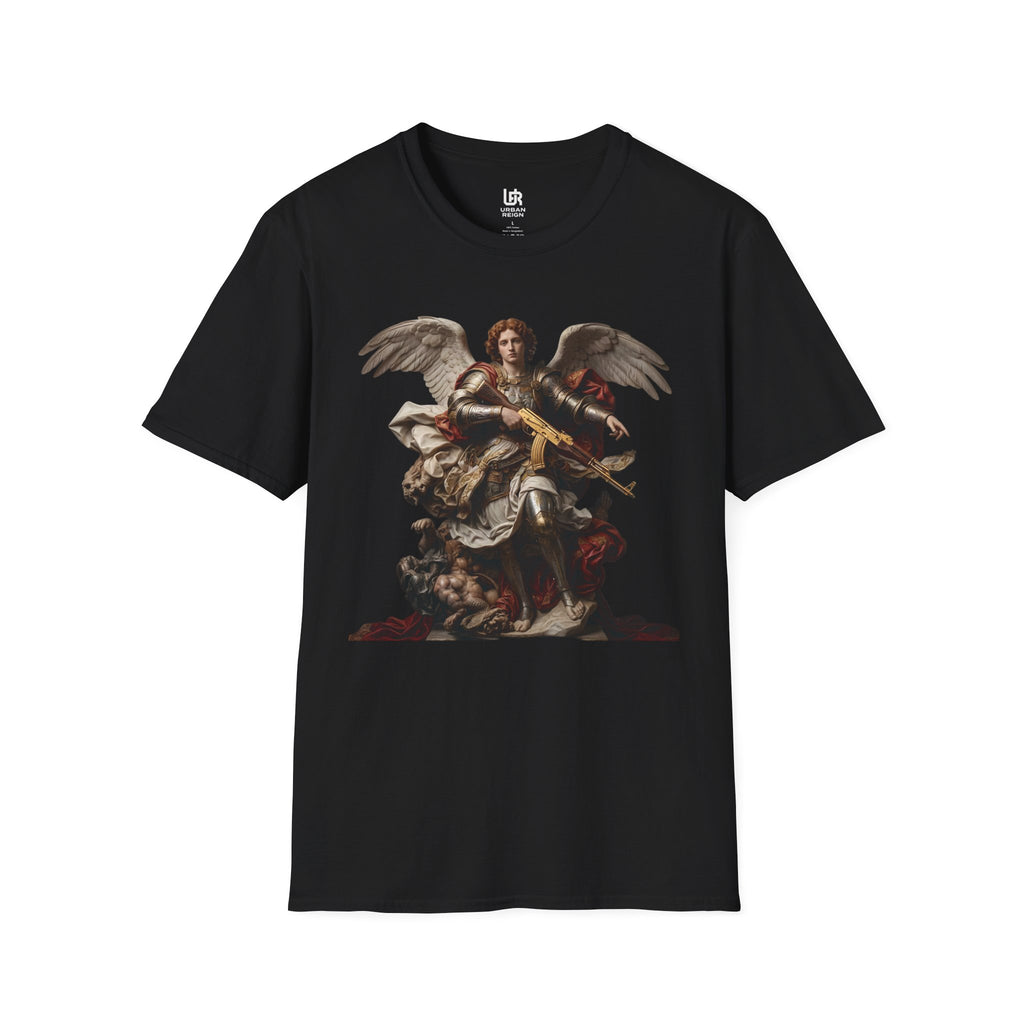 Archangel Michael T-Shirt — Baroque Angel with Golden Sword Graphic