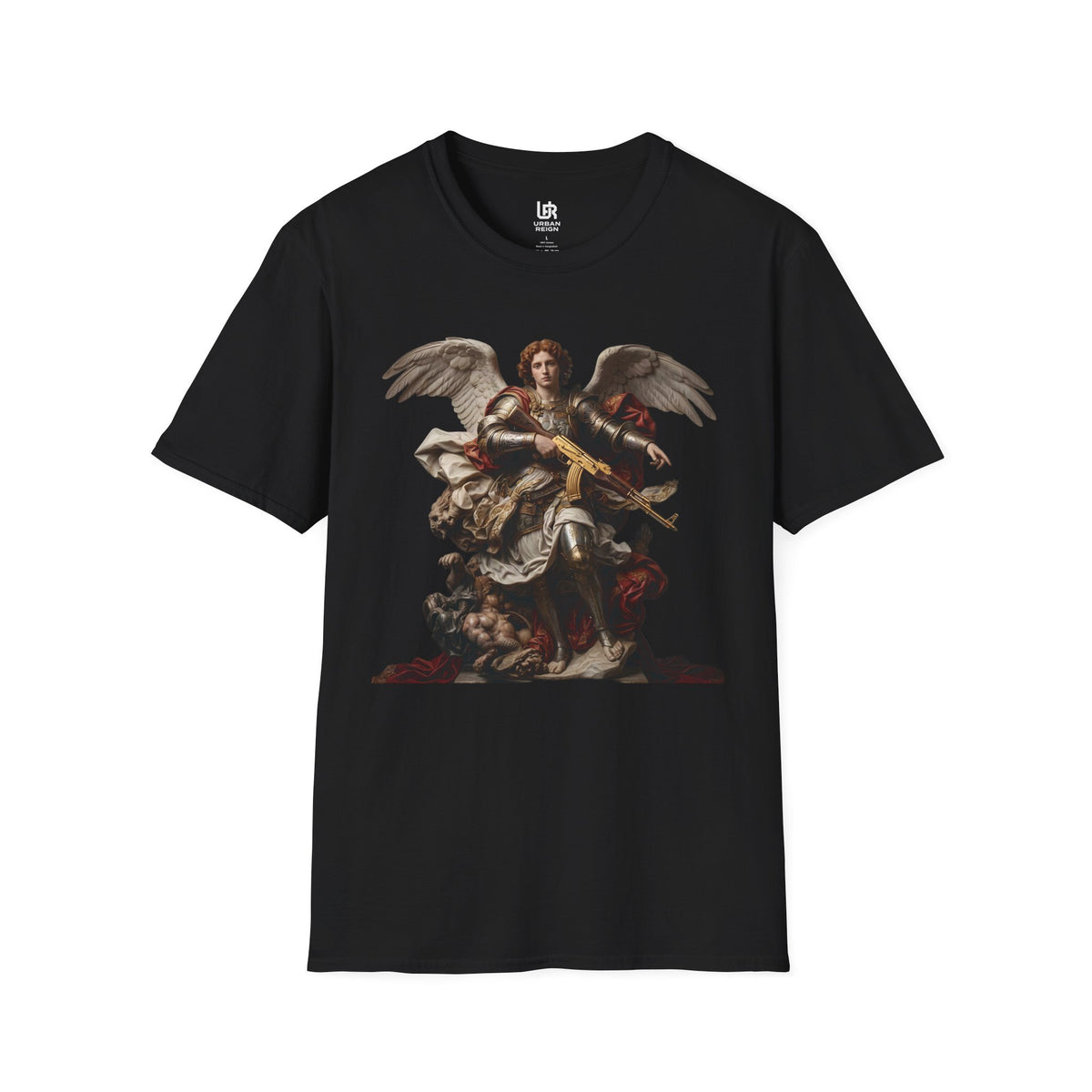 Archangel Michael T-Shirt — Baroque Angel with Golden Sword Graphic