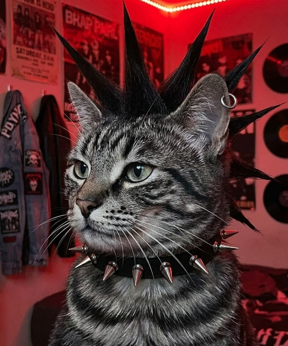 Punk Cat Portrait – Digital Download