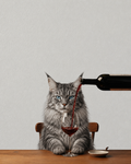 Wine Night Cat – Digital Download Art Print